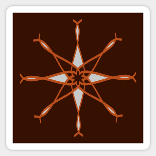 Compass rose - Warm Orange Sticker